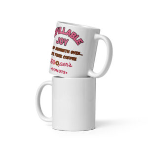 Refillable Joy White Glossy Mug - Complete With Free Coffee